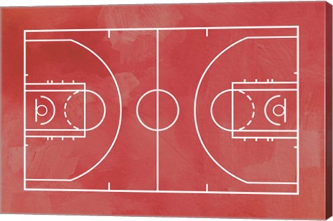 Basketball Court Red Paint Background by Sports Mania