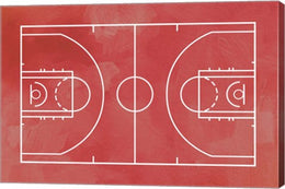Basketball Court Red Paint Background by Sports Mania