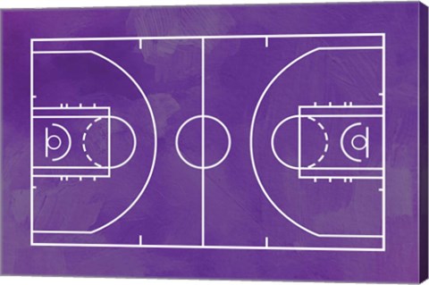 Basketball Court Purple Paint Background by Sports Mania