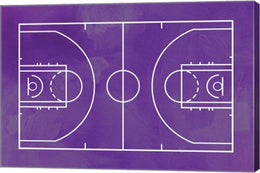 Basketball Court Purple Paint Background by Sports Mania