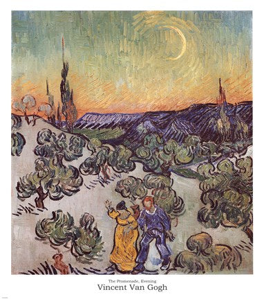 The Promenade, Evening by Vincent Van Gogh