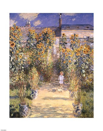 The Artist's Garden at Vetheuil with Boy, c.1880 by Claude Monet
