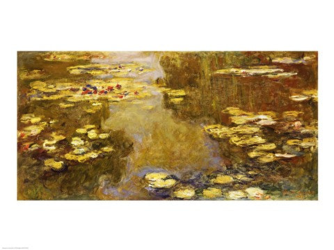 The Lily Pond - yellow by Claude Monet
