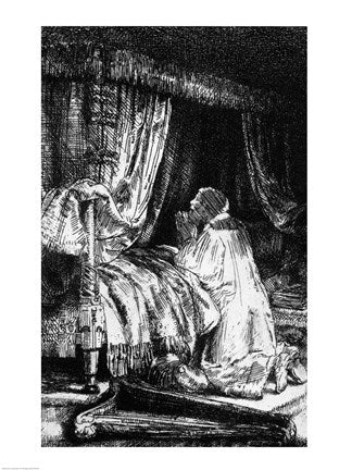 King David at prayer, 1652 by Rembrandt van Rijn