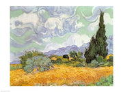 Wheatfield with Cypresses, 1889 by Vincent Van Gogh