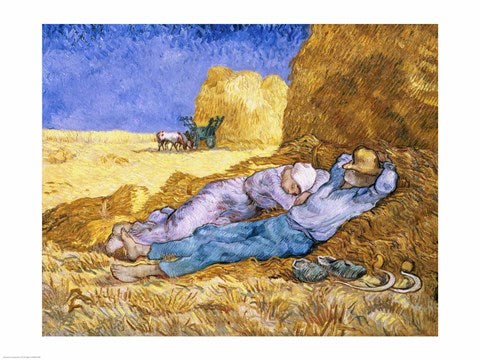 Noon, or The Siesta, after Millet, 1890 by Vincent Van Gogh