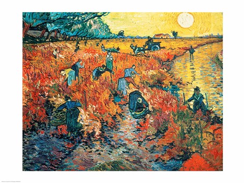 Red Vineyards at Arles, 1888 by Vincent Van Gogh