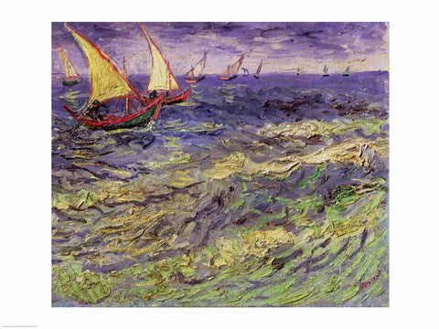 Seascape at Saintes-Maries by Vincent Van Gogh