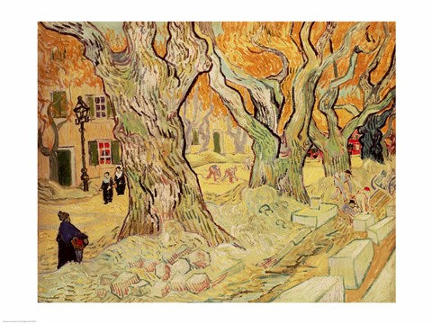 The Road Menders, 1889 by Vincent Van Gogh