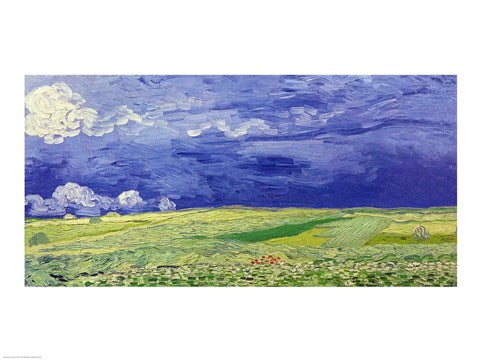 Wheatfields under Thunderclouds, 1890 by Vincent Van Gogh