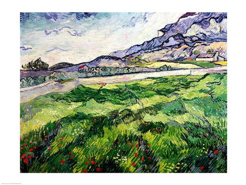The Green Wheatfield behind the Asylum, 1889 by Vincent Van Gogh