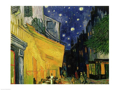 Cafe Terrace, Place du Forum, Arles, 1888 (detail 1) by Vincent Van Gogh