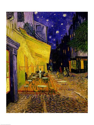 Cafe Terrace, Place du Forum, Arles, 1888 by Vincent Van Gogh