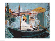 Monet in his Floating Studio, 1874 by Edouard Manet