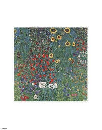 Farm Garden with Sunflowers, around 1905/1906 by Gustav Klimt