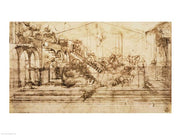 Perspective Study for the Background of The Adoration of the Magi by Leonardo Da Vinci