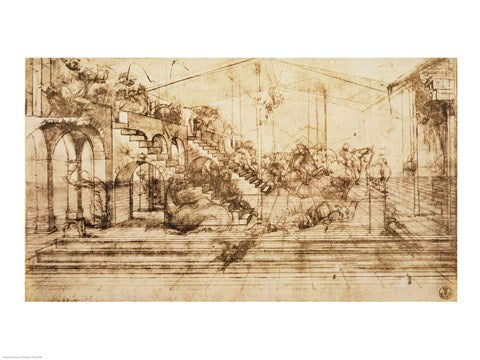 Perspective Study for the Background of The Adoration of the Magi by Leonardo Da Vinci