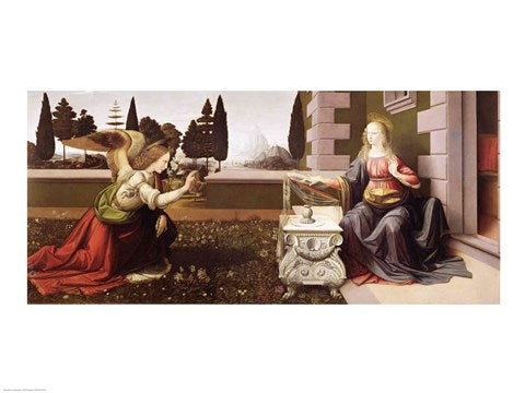 Annunciation, 1472-75 by Leonardo Da Vinci
