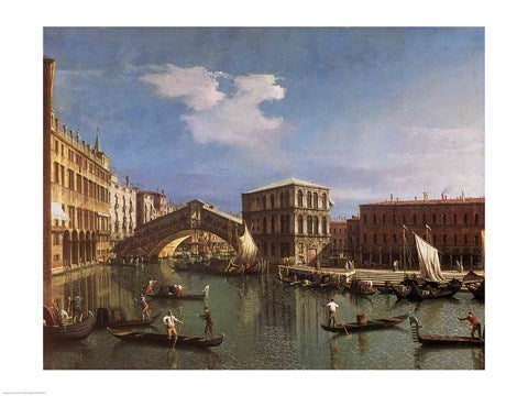 The Rialto Bridge, Venice by Giovanni Antonio Canaletto