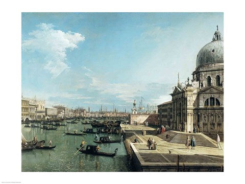 The Entrance to the Grand Canal and the church of Santa Maria della Salute, Venice by Giovanni Antonio Canaletto