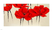 Abstract Red Poppies