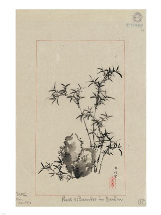 Rock and Bamboo in Garden