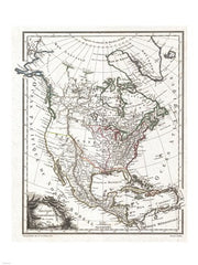 1809 Tardieu Map of North America