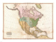 1818 Pinkerton Map of North America