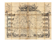 1865 Madeleine Map Pocket Map of Vichy, France