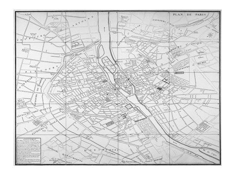 Paris map circe 1739