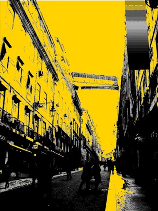 City Street on Yellow by George Dilorenzo