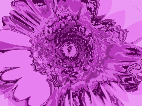 Pink Abstract Flower by George Dilorenzo