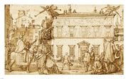 Taddeo Decorating the Facade of Palazzo Mattei by Federico Zuccaro