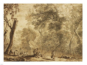 Woodland Landscape with Nymphs and Satyrs by Herman van Swanevelt
