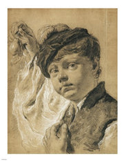 A Boy Holding a Pear by Giovanni battista Piazzetta