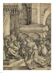 Esther before Ahasuerus - drawing by Frans Crabbe van Espleghem