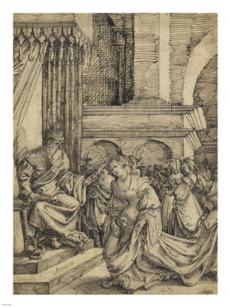 Esther before Ahasuerus - drawing by Frans Crabbe van Espleghem