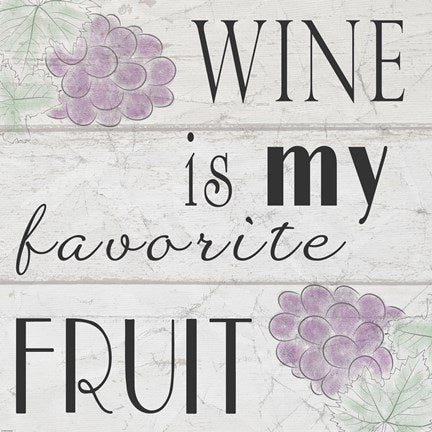 Framed Art Wine is My Favorite Fruit I by Veruca Salt Wall Decor 18x24 Artwork