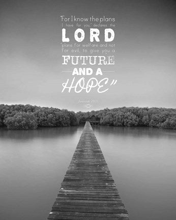Jeremiah 29:11 For I know the Plans I have for You (Lake House Black & White) by Inspire Me