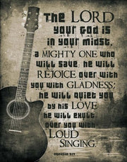 Zephaniah 3:17 The Lord Your God (Guitar Sepia) by Inspire Me