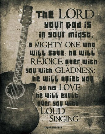 Zephaniah 3:17 The Lord Your God (Guitar Sepia) by Inspire Me