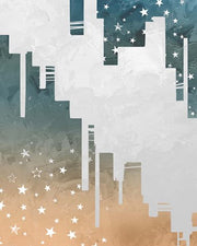 Abstract Ombre Shapes with Star Patterns by Color Me Happy