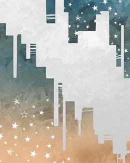 Abstract Ombre Shapes with Star Patterns by Color Me Happy