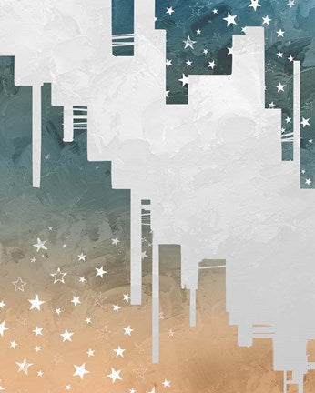 Abstract Ombre Shapes with Star Patterns by Color Me Happy