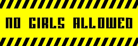 No Girls Allowed - Yellow Panoramic by Color Me Happy