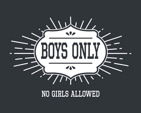 Boys Only Sunburst Cool Gray Background by Color Me Happy