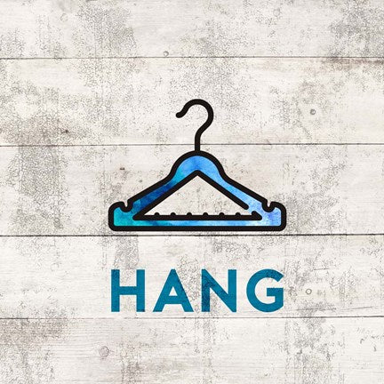 Laundry Sign White Wood Background - Hang by Color Me Happy