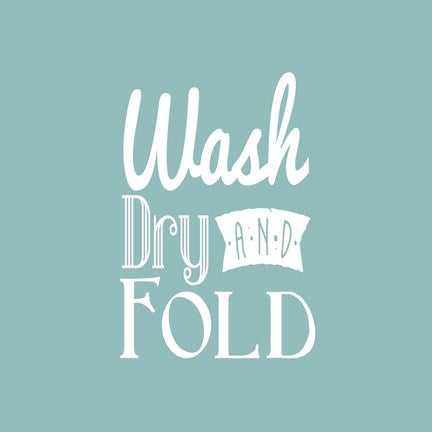 Wash Dry And Fold Blue Background by Color Me Happy