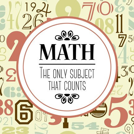 Math The Only Subject That Counts Red by Color Me Happy