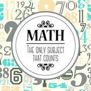 Math The Only Subject That Counts Gray by Color Me Happy